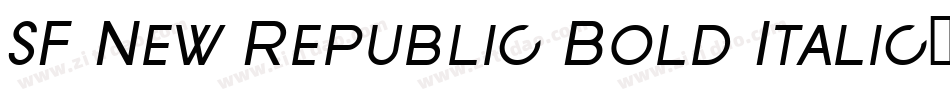 SF New Republic Bold Italic字体转换